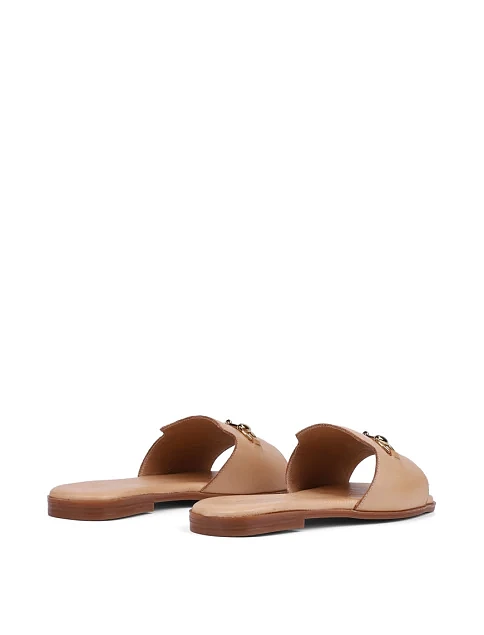 Женские шлепанцы Attizzare кожаные бежевые - фото 4 - Miraton