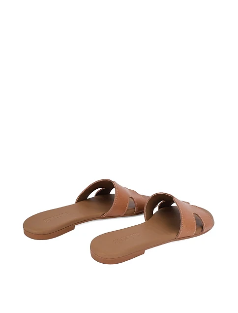 Жіночі шльопанці шкіряні коричневі - фото 4 - Miraton