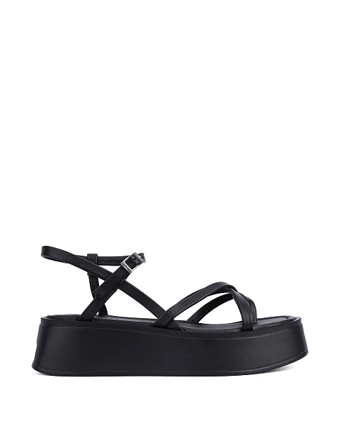 Женские босоножки кожаные черные - фото 1 - Miraton