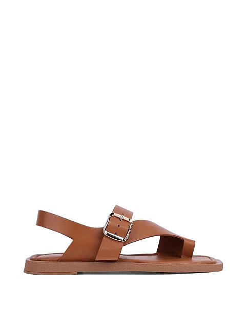 Женские сандалии кожаные коричневые - фото 1 - Miraton