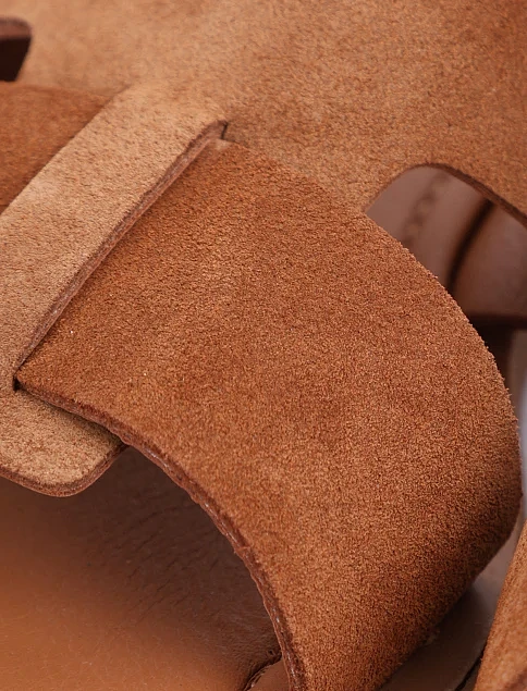 Женские шлепанцы велюровые бежевые - фото 5 - Miraton