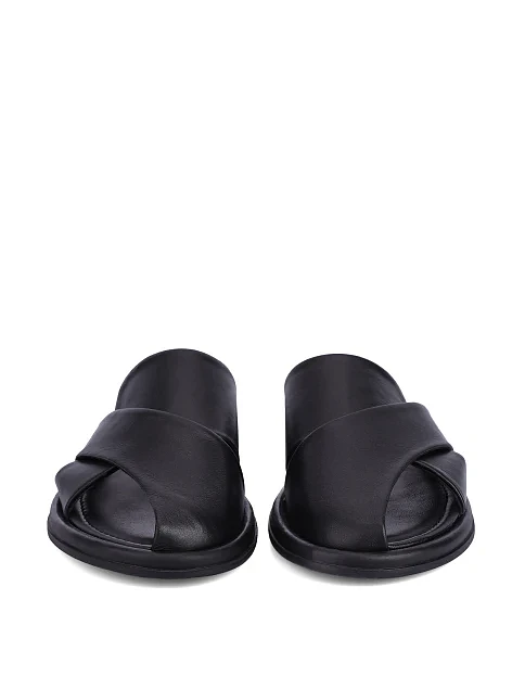 Женские слиперы кожаные черные - фото 5 - Miraton