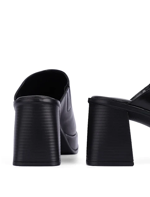 Жіночі сабо шкіряні чорні - фото 3 - Miraton