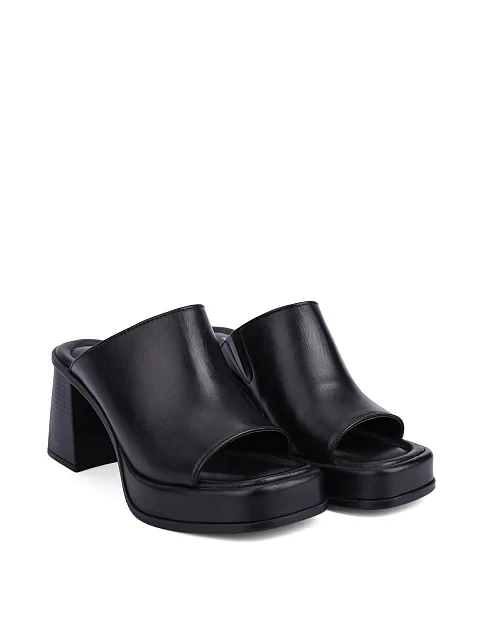 Жіночі сабо шкіряні чорні - фото 4 - Miraton