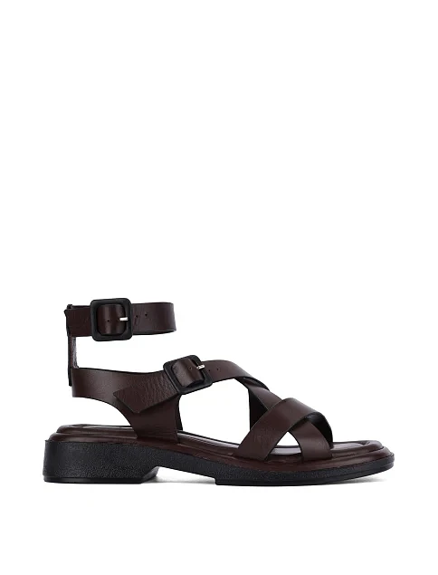 Женские сандалии кожаные коричневые - фото 1 - Miraton