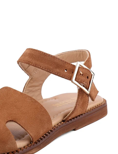 Жіночі сандалі велюрові коричневі - фото 5 - Miraton