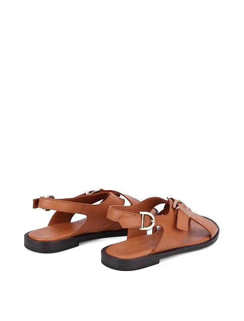 Жіночі сандалі шкіряні коричневі - фото 4 - Miraton