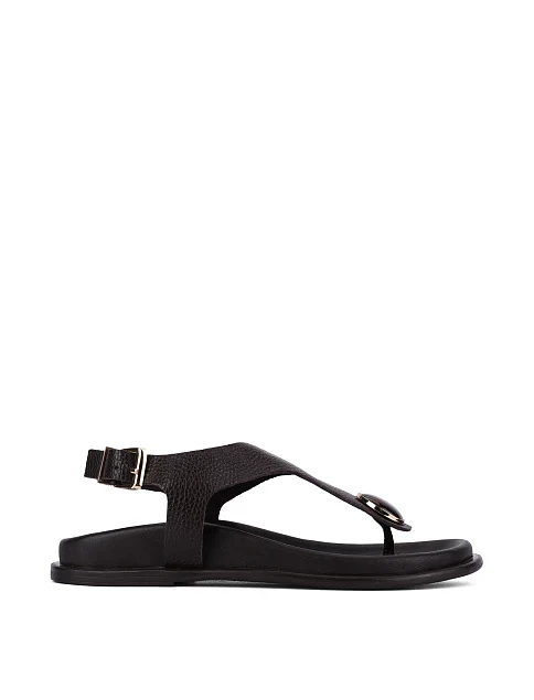 Женские сандалии кожаные коричневые - фото 1 - Miraton