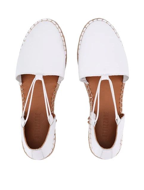 Жіночі еспадрильї шкіряні білі - фото 2 - Miraton