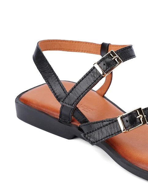 Жіночі сандалі шкіряні чорні - фото 5 - Miraton