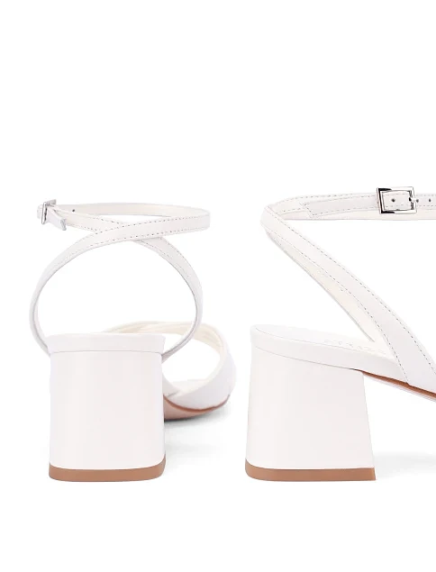 Жіночі босоніжки шкіряні білі - фото 5 - Miraton