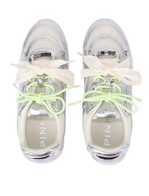 Жіночі кросівки шкіряні срібного кольору - фото 6 - Miraton