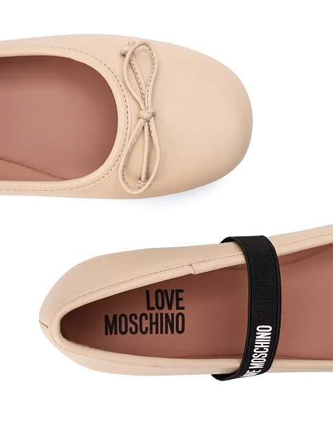 Женские балетки кожаные молочного цвета - фото 7 - Miraton