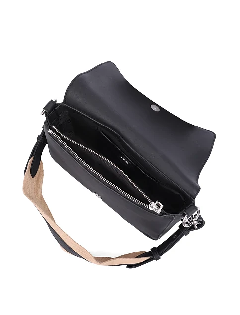 Женская сумка кросс-боди из экокожи черная - фото 8 - Miraton