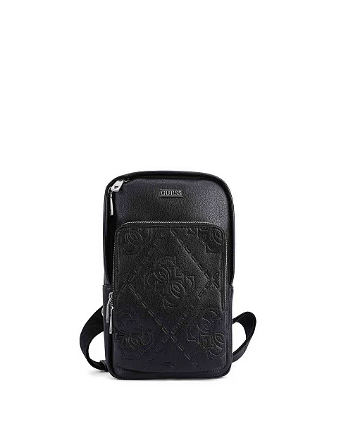 Чоловіча сумка з екошкіри чорна - фото 1 - Miraton