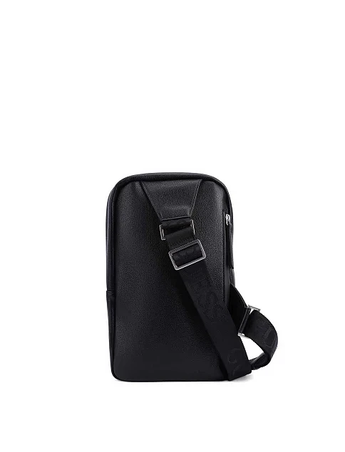 Чоловіча сумка з екошкіри чорна - фото 3 - Miraton