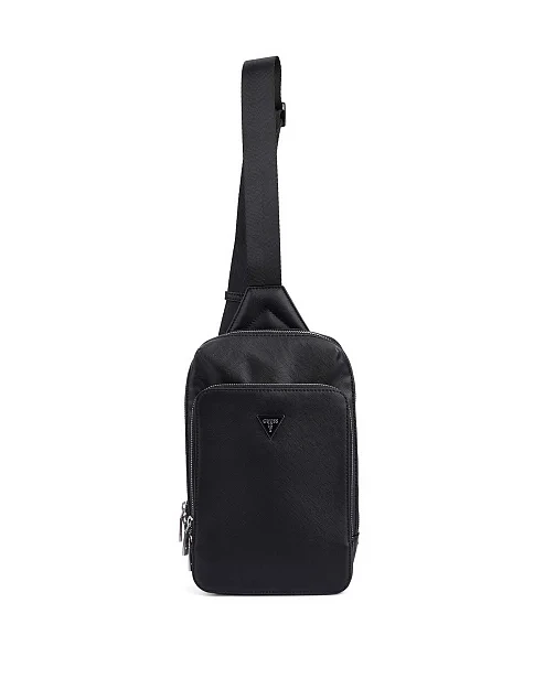 Чоловіча сумка з екошкіри чорна - фото 6 - Miraton