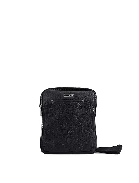 Чоловіча сумка месенджер з екошкіри чорна - фото 1 - Miraton