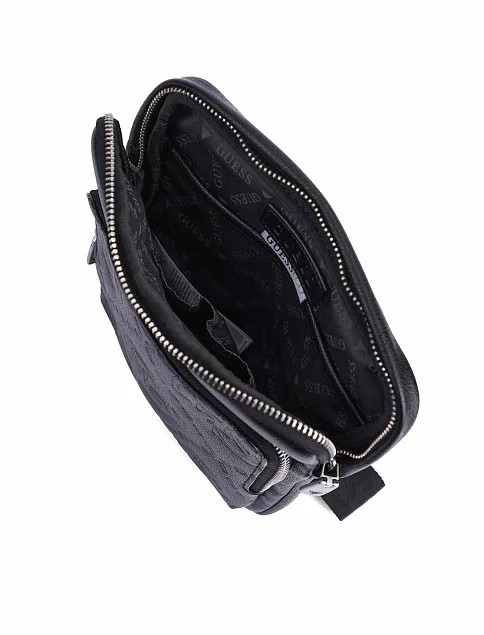 Чоловіча сумка месенджер з екошкіри чорна - фото 5 - Miraton