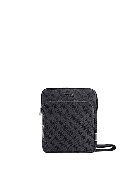 Чоловіча сумка месенджер з екошкіри чорна - фото 1 - Miraton