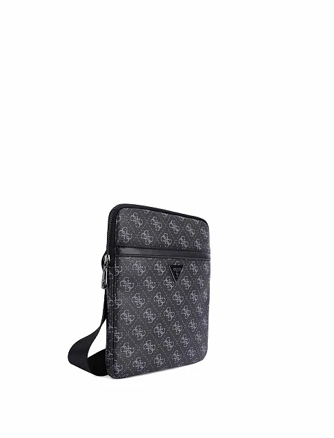 Чоловіча сумка-месенджер з екошкіри чорна - фото 2 - Miraton