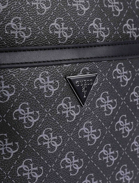 Чоловіча сумка-месенджер з екошкіри чорна - фото 4 - Miraton