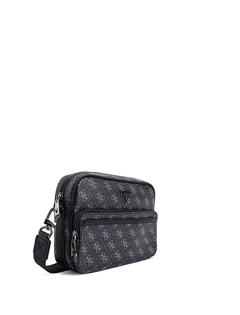 Чоловіча сумка через плече з екошкіри чорна - фото 2 - Miraton