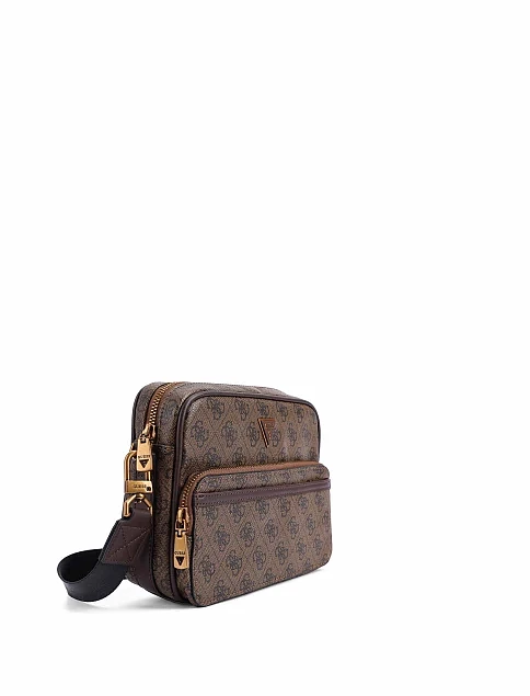 Чоловіча сумка через плече з екошкіри коричнева - фото 2 - Miraton