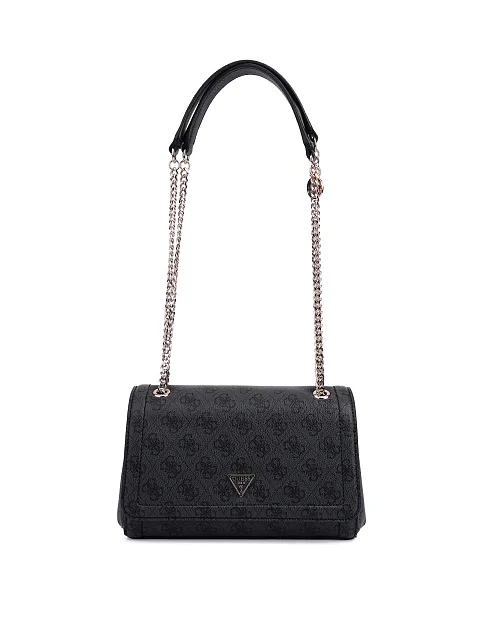 Жіноча сумка через плече з екошкіри чорна - фото 1 - Miraton