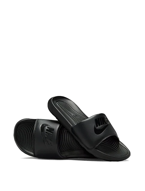 Мужские шлепанцы Nike VICTORI ONE SLIDE из экокожи черные - фото 4 - Miraton