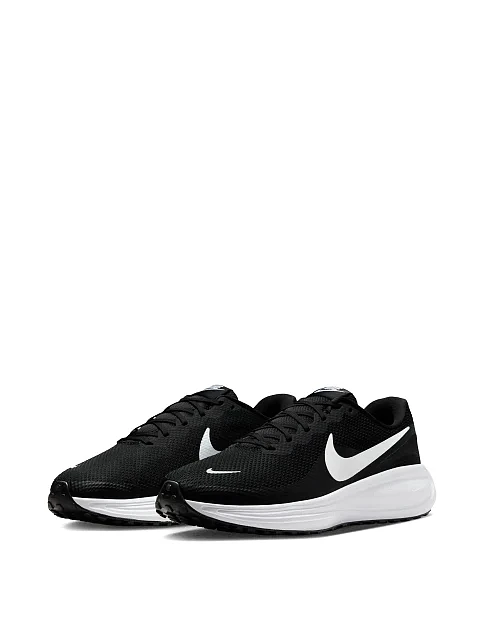 Мужские кроссовки Nike REVOLUTION 9 текстильные черные - фото 3 - Miraton