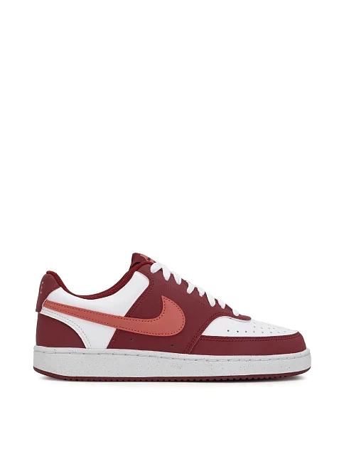 Женские кеды Nike W NIKE COURT VISION LO P NBK из экокожи красные - фото 1 - Miraton