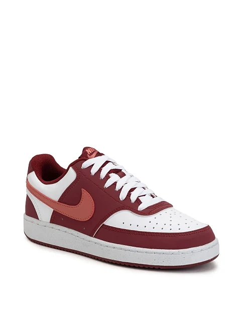 Женские кеды Nike W NIKE COURT VISION LO P NBK из экокожи красные - фото 2 - Miraton