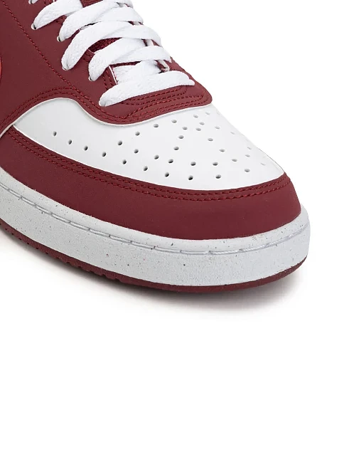 Женские кеды Nike W NIKE COURT VISION LO P NBK из экокожи красные - фото 6 - Miraton