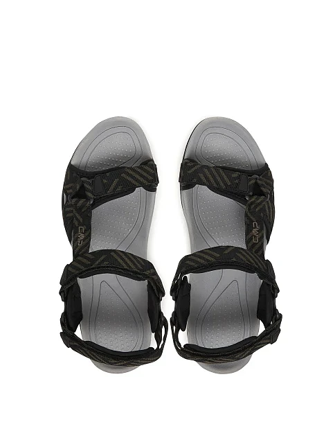 Мужские сандалии CMP HAMAL HIKING SANDAL из экокожи черные - фото 4 - Miraton