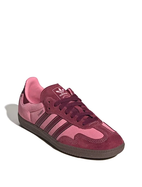 Женские кеды Adidas SAMBA OG кожаные розовые - фото 2 - Miraton