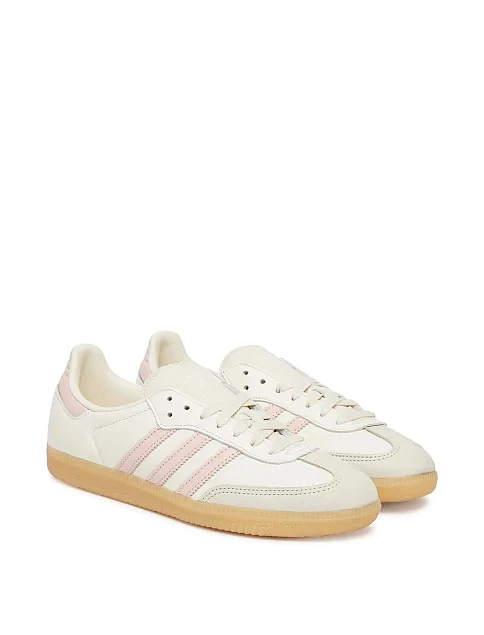 Жіночі кеди Adidas SAMBA OG шкіряні молочного кольору - фото 2 - Miraton