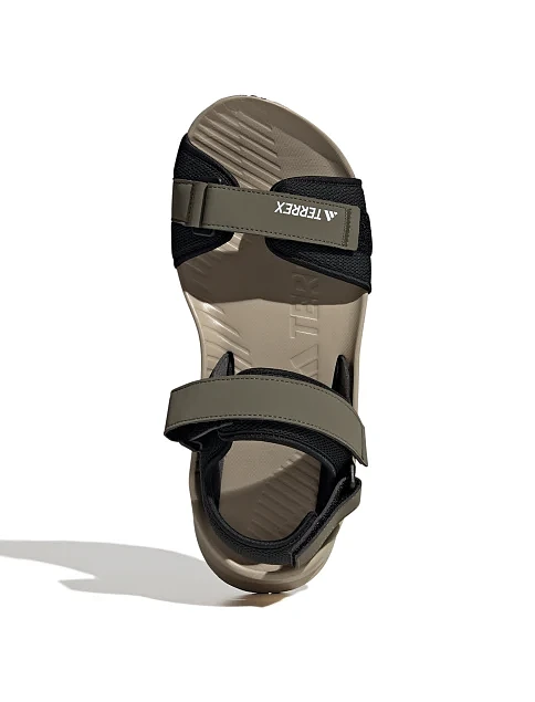 Мужские сандалии Adidas TERREX HYDROTERRA текстильные зеленые - фото 5 - Miraton