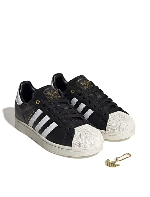 Мужские кеды Adidas SUPERSTAR II кожаные черные - фото 2 - Miraton