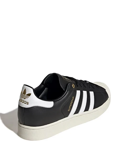 Мужские кеды Adidas SUPERSTAR II кожаные черные - фото 4 - Miraton