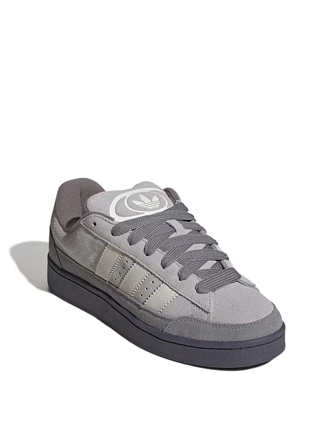 Мужские кеды Adidas CAMPUS кожаные серые - фото 3 - Miraton