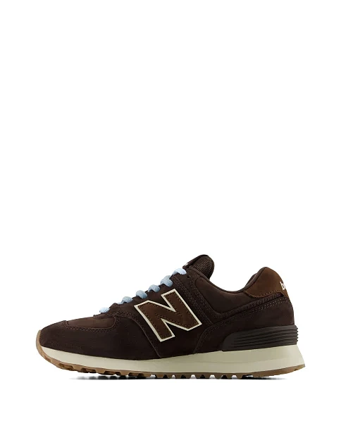 Женские кроссовки New Balance W57474P замшевые коричневые - фото 6 - Miraton