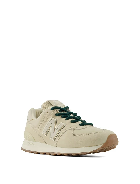 Женские кроссовки New Balance W57480T замшевые бежевые - фото 4 - Miraton