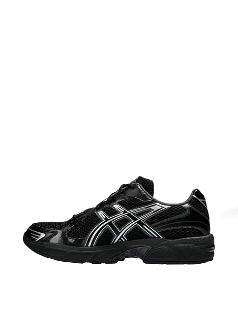 Мужские кроссовки Asics GEL-1130 из экокожи черные - фото 2 - Miraton
