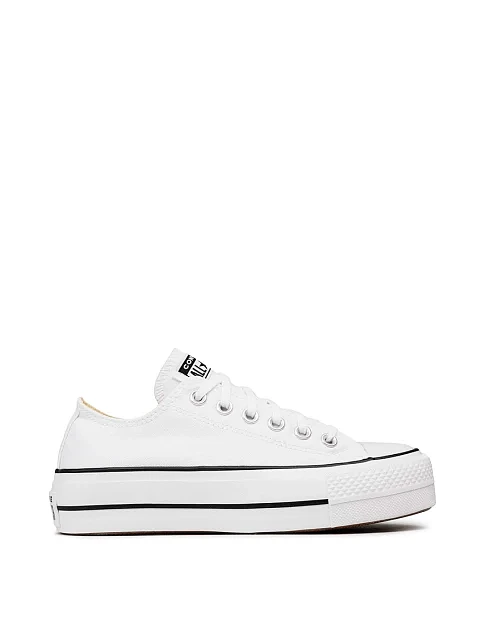 Жіночі кеди Converse Chuck Taylor All Star Lift текстильні білі - фото 1 - Miraton
