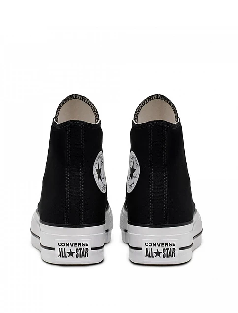 Жіночі кеди Converse Chuck Taylor All Star Lift текстильні чорні - фото 8 - Miraton