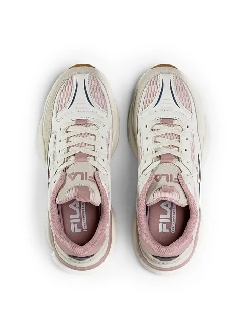 Женские кроссовки FILA RECADE из экокожи бежевые - фото 4 - Miraton