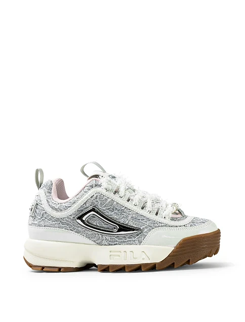 Жіночі кросівки FILA DISRUPTOR CQ wmn з екошкіри сірі - фото 1 - Miraton