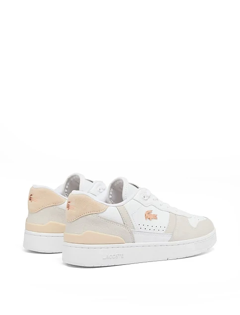 Жіночі кеди Lacoste T-CLIP шкіряні білі - фото 3 - Miraton