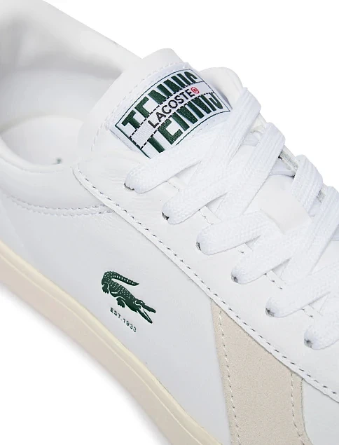 Жіночі кеди Lacoste BASESHOT шкіряні білі - фото 7 - Miraton